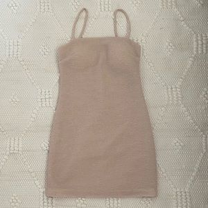 Teeze Me bodycon tan dress